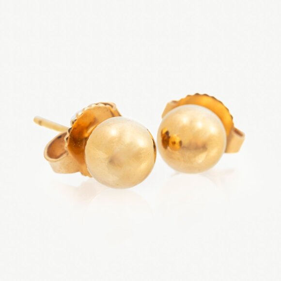 Tiffany & Co. 18k Gold Ball Stud Earrings - Picture 2 of 6